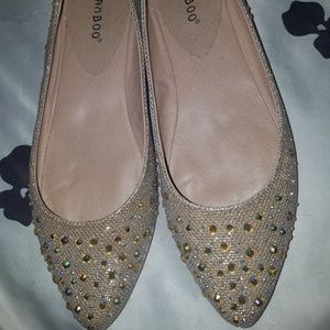 Bamboo Brand Bedazzled Flats Shoes